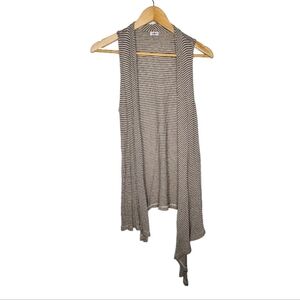 Splendid Striped Knit Open Front Sleeveless Cardigan Vest Size XS